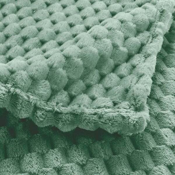 Coperta verde chiaro in microflanella 125x150 cm Mini Frosty – douceur d'intérieur