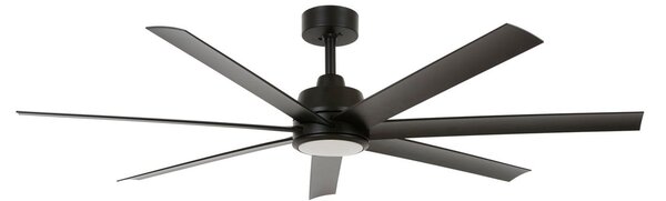 Ventilatore da soffitto Atlanta con luce, nero, silenzioso - Beacon Beacon Lighting, Atlanta, dimmerabile, Nero, Soggiorno, Plastica, Moderno