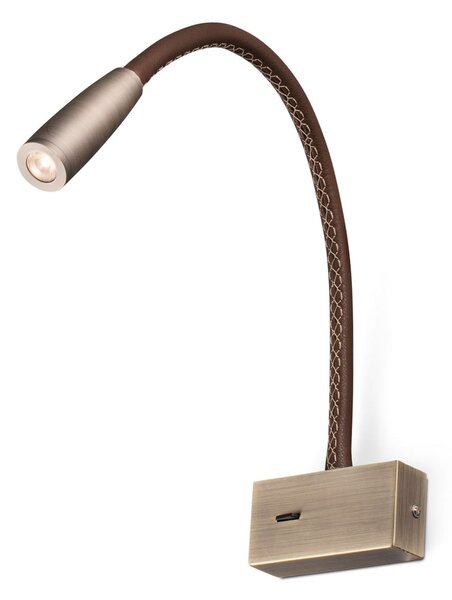 Applique da parete FARO BARCELONA, Lead, Marrone / Ruggine, Camera da letto, Moderno