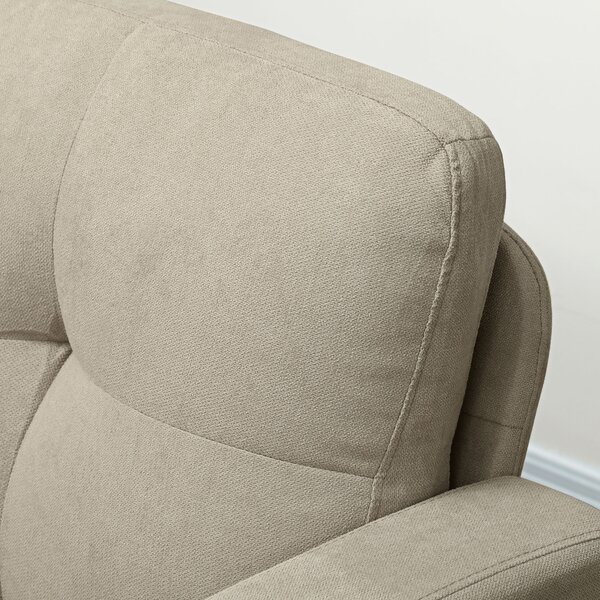 HOMCOM Divano angolare 3 Posti con chaise longue reversibile, 186x130x84 cm, Beige | Aosom Italy