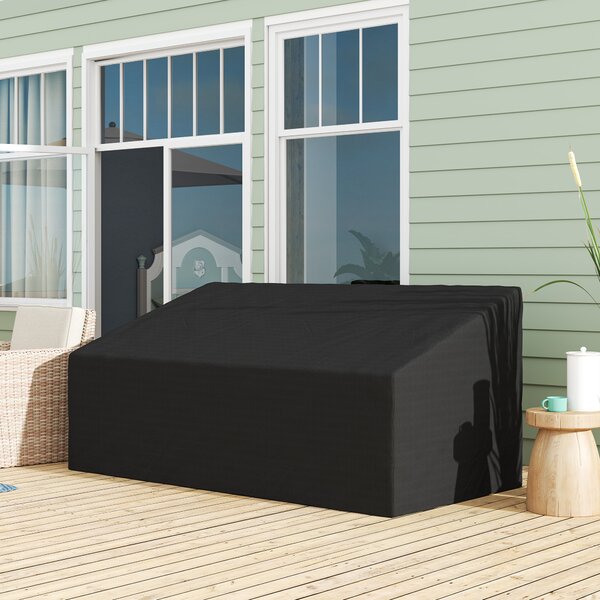 Outsunny Copertura per Panca da Giardino da 3-4 Posti in Tessuto Oxford 600D con Rivestimento Impermeabile per Terrazza 218x111x63/101 cm | Aosom Italy