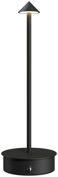 HOMCOM Lampada da Tavolo Touch Ricaricabile con USB, Regolabile 3000K/4500K/6500K, Autonomia 4-8 Ore, Nero | Aosom Italy
