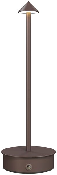 HOMCOM Lampada da Tavolo Touch Ricaricabile con USB, Regolabile 3000K/4500K/6500K, Autonomia 4-8 Ore, Caffè | Aosom Italy