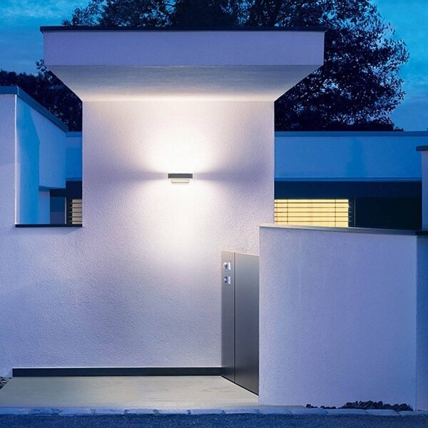 STEINEL Applique da esterni a LED L 810 C, Nero, Alluminio, Moderno, Applique LED da esterni