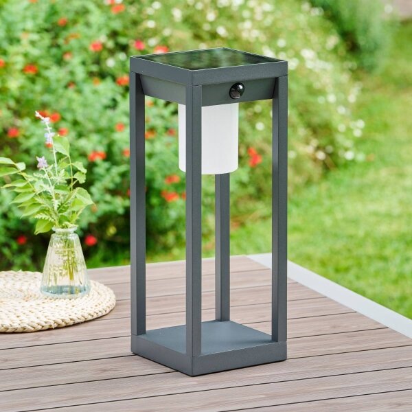 Hesperide - Lanterna solare a LED PIKY LED/3,7V 2600 mAh 40 cm IP65 antracite