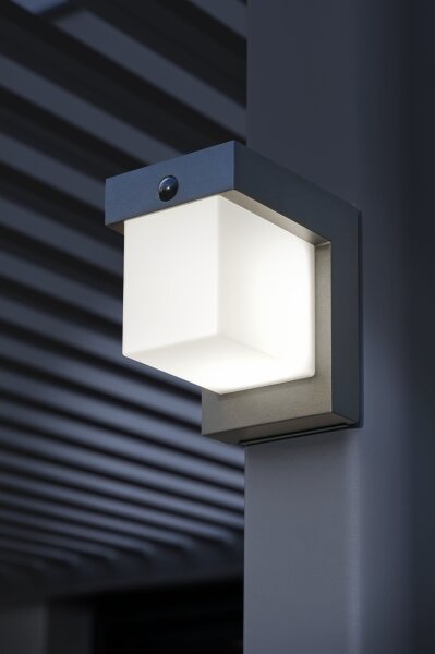 Hesperide - Lampada da parete solare LED MULTY LED/3,7V 2600 mAh IP65 antracite