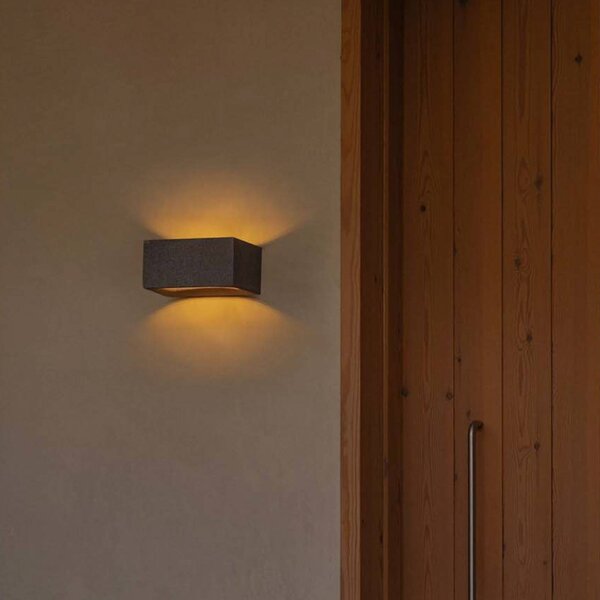 FARO BARCELONA Applique da esterni a LED Glint, Alluminio / Grigio / Zincato, calcestruzzo / cemento, Moderno, Applique LED da esterni