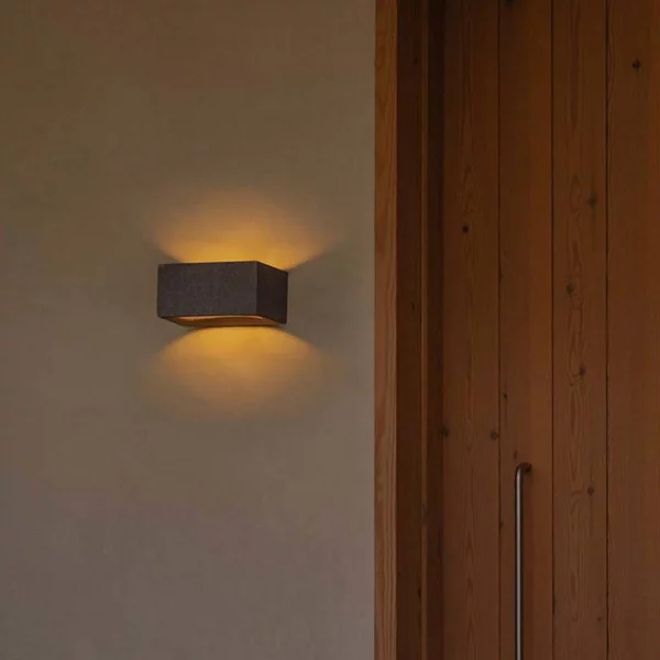 FARO BARCELONA Applique da esterni a LED Glint, Alluminio / Grigio / Zincato, calcestruzzo / cemento, Moderno, Applique LED da esterni