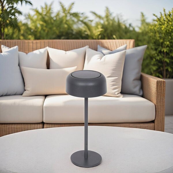 Hesperide - Lampada da tavolo solare LED BOLTY LED/3,7V 2600 mAh IP65 antracite