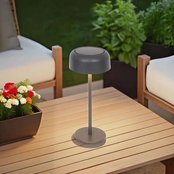 Hesperide - Lampada da tavolo solare LED BOLTY LED/3,7V 2600 mAh IP65 antracite