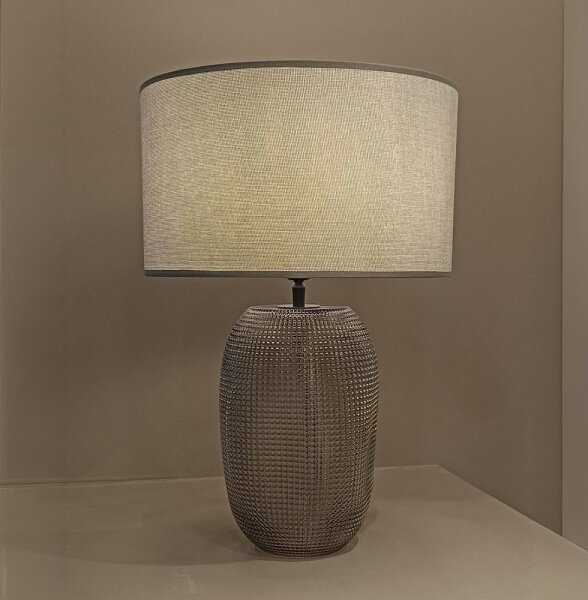 Lampada da tavolo JENIFER 1xE27/40W/230V grigio/fumé
