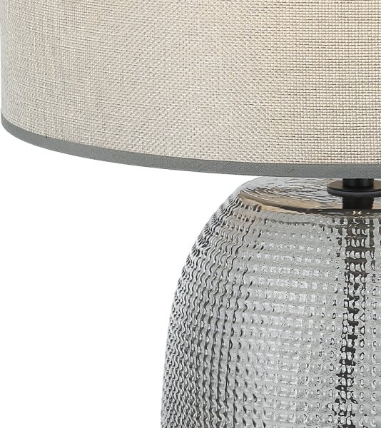 Lampada da tavolo JENIFER 1xE27/40W/230V grigio/fumé