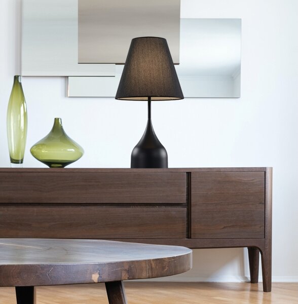 Lampada da tavolo MATINA 1xE27/40W/230V nera