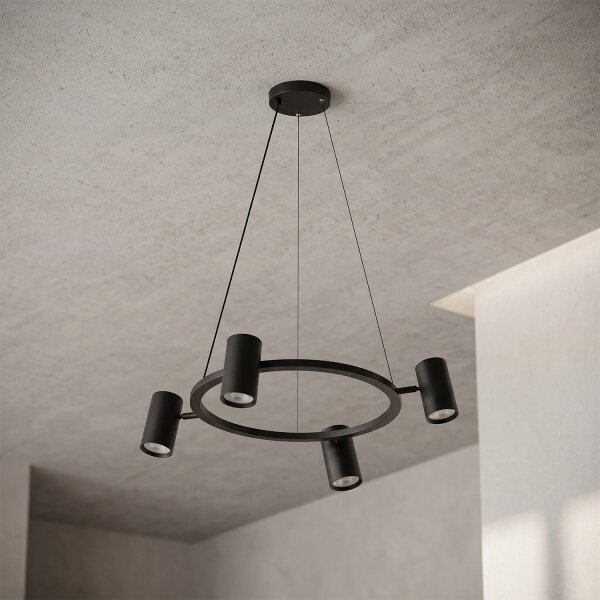 Brilagi - Lampadario LED RGBW dimmerabile su cavo SELE 4xGU10/6,5W/230V nero