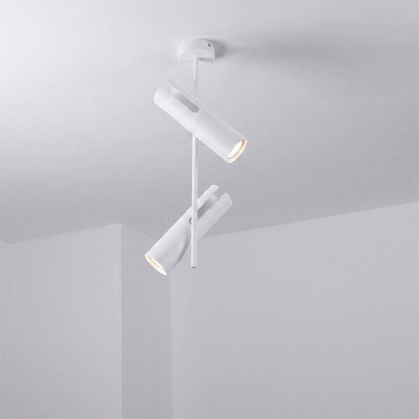 Brilagi - Lampada a sospensione LED RGBW dimmerabile su asta BRANCH 2xGU10/6,5W/230V bianco