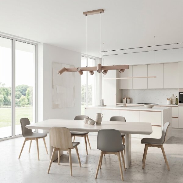 Brilagi - Lampadario a sospensione LED RGBW dimmerabile SELE 6xGU10/6,5W/230V beige
