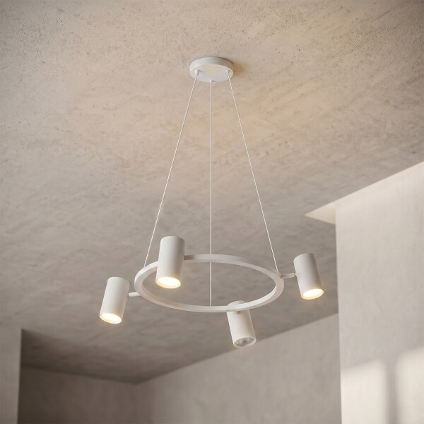 Brilagi - Lampadario LED RGBW dimmerabile a sospensione con cavo SELE 4xGU10/6,5W/230V bianco
