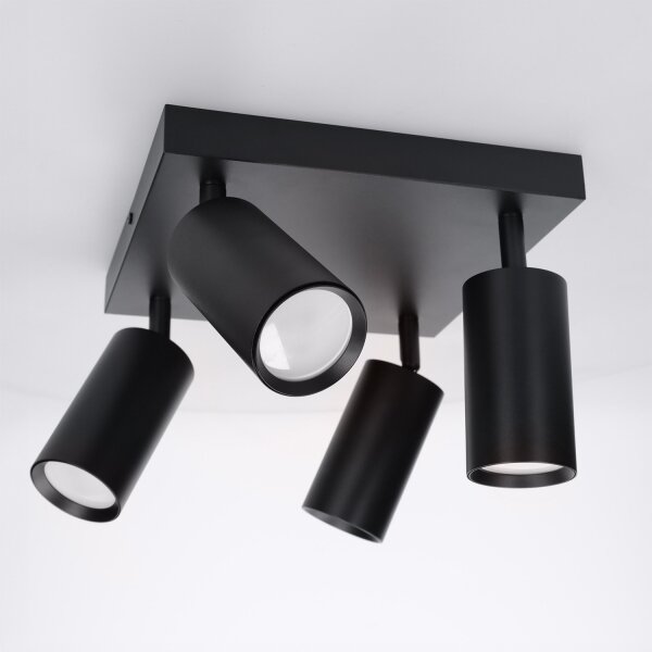 Brilagi - Faretto LED RGBW dimmerabile SELE SQUARE 4xGU10/6,5W/230V nero