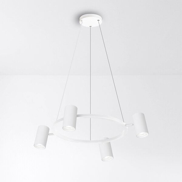 Brilagi - Lampadario LED RGBW dimmerabile a sospensione con cavo SELE 4xGU10/6,5W/230V bianco