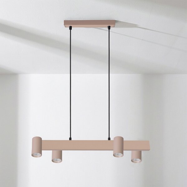 Brilagi - Lampadario LED RGBW dimmerabile a cavo SELE 4xGU10/6,5W/230V beige
