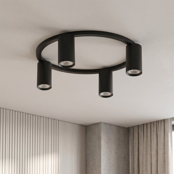 Brilagi - LED RGBW plafoniera dimmerabile SELE 4xGU10/6,5W/230V nera