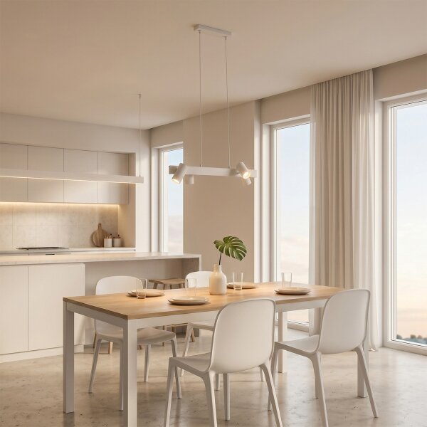Brilagi - Lampadario LED RGBW dimmerabile a sospensione con cavo SELE 4xGU10/6,5W/230V bianco