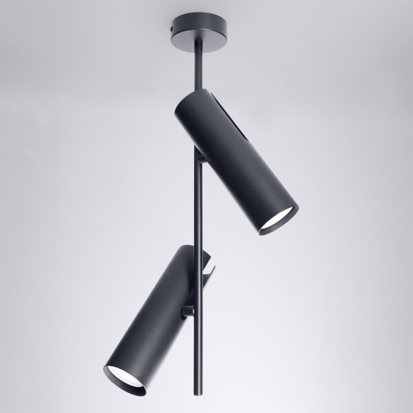 Brilagi - Lampadario LED RGBW dimmerabile a stelo BRANCH 2xGU10/6,5W/230V nero