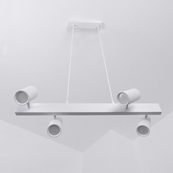 Brilagi - Lampadario LED RGBW dimmerabile a sospensione con cavo SELE 4xGU10/6,5W/230V bianco