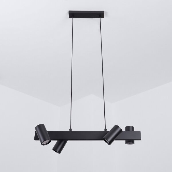 Brilagi - Lampadario LED RGBW dimmerabile sospeso su cavo SELE 4xGU10/6,5W/230V nero