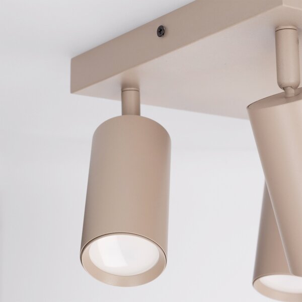Brilagi - Faretto LED RGBW dimmerabile SELE SQUARE 4xGU10/6,5W/230V beige