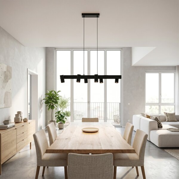 Brilagi - Lampadario a sospensione con cavo LED RGBW dimmerabile SELE 6xGU10/6,5W/230V nero