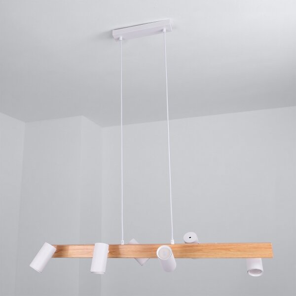 Brilagi - Lampadario dimmerabile LED RGBW a sospensione su cavo SELE 6xGU10/6,5W/230V bianco/rovere