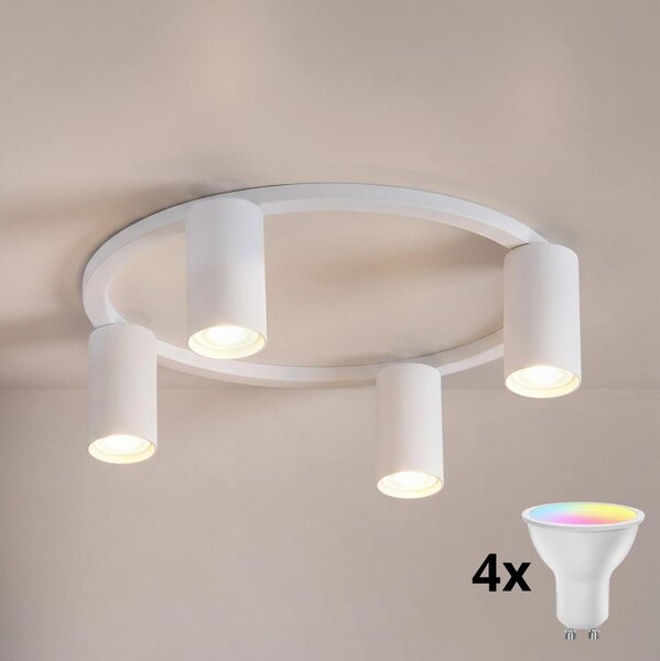 Brilagi - Plafoniera LED RGBW dimmerabile SELE 4xGU10/6,5W/230V bianca