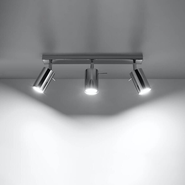 Applique da Soffitto 3xGU10 RING 3 Orientabile in Acciaio