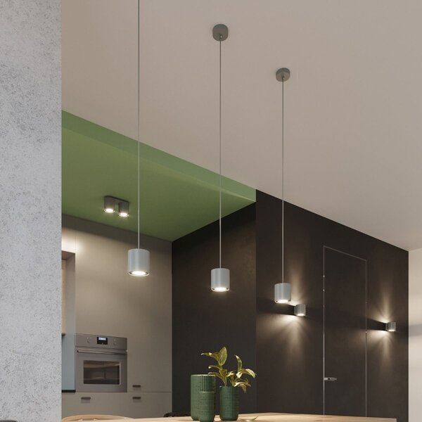 Plafoniera da soffitto in acciaio 2xGU10 ORBIS 2 in Alluminio