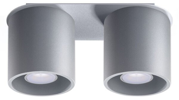 Plafoniera da soffitto in acciaio 2xGU10 ORBIS 2 in Alluminio