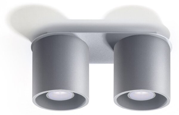Plafoniera da soffitto in acciaio 2xGU10 ORBIS 2 in Alluminio