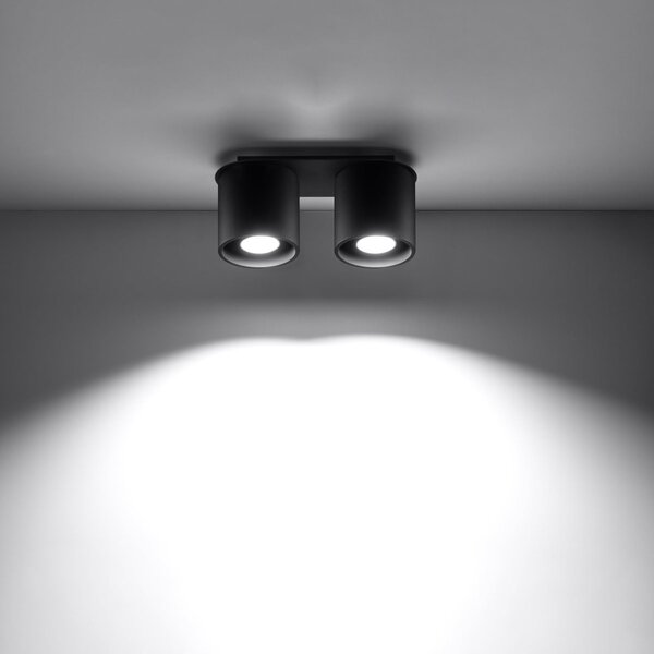 Plafoniera da soffitto in acciaio 2xGU10 ORBIS 2 in Alluminio