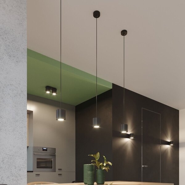 Plafoniera da soffitto in acciaio 2xGU10 ORBIS 2 in Alluminio