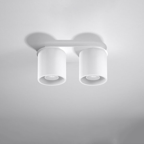 Plafoniera da soffitto in acciaio 2xGU10 ORBIS 2 in Alluminio