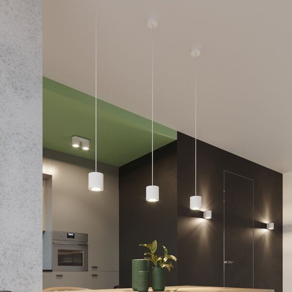 Plafoniera da soffitto in acciaio 2xGU10 ORBIS 2 in Alluminio