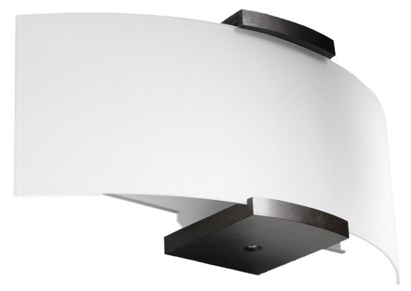 Applique da Parete EMILIO 2xE14 in Legno e Vetro