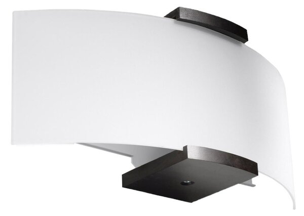 Applique da Parete EMILIO 2xE14 in Legno e Vetro