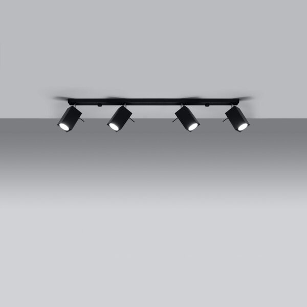 Plafoniera da Soffitto 4xGU10 MERIDA 4L Orientabile in Acciaio
