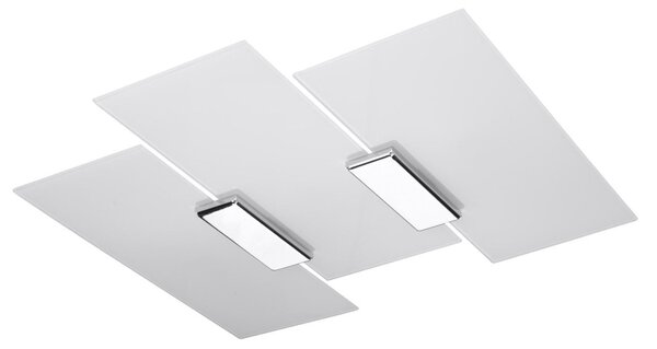 Plafoniera da Soffitto 3xE27 FABIANO in Acciaio e Vetro