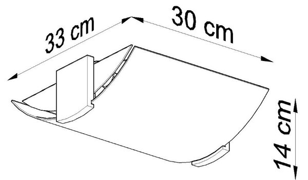 Plafoniera da soffitto EMILIO 2xE27 in Legno e Vetro