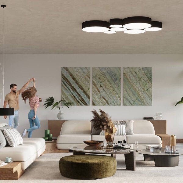 Plafoniera da Soffitto Tonda 4xE27 ARENA 55 in PVC