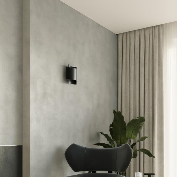 Applique da Parete IMPACT G9 in Acciaio per interni Colore Nero