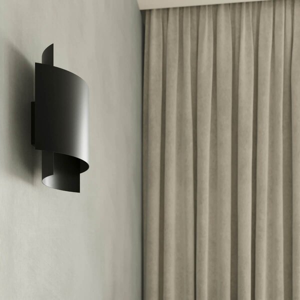 Applique da Parete IMPACT G9 in Acciaio per interni Colore Nero