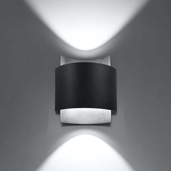Applique da Parete IMPACT G9 in Acciaio per interni Colore Nero